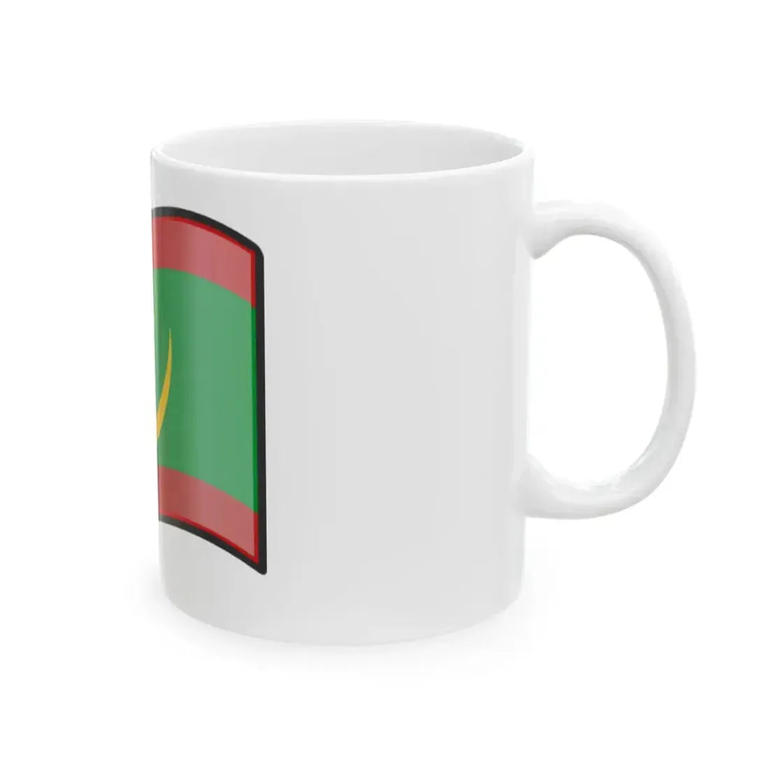 Nuvola Mauritanian flag (Mauritania) White Coffee Mug - Go Mug Yourself