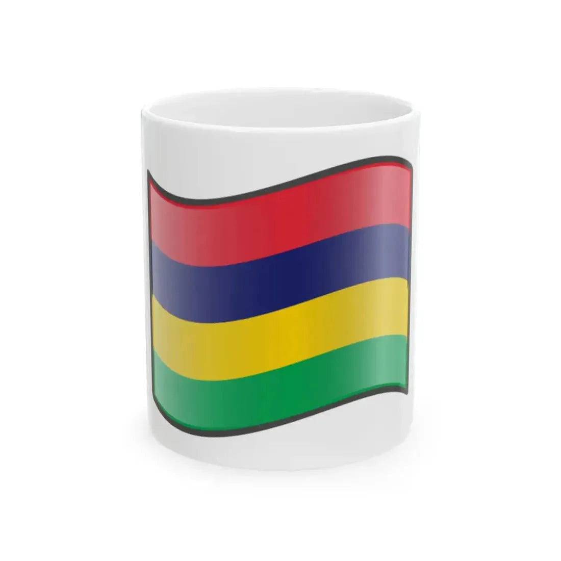 Nuvola Mauritian flag (Mauritius) White Coffee Mug 11oz - Go Mug Yourself