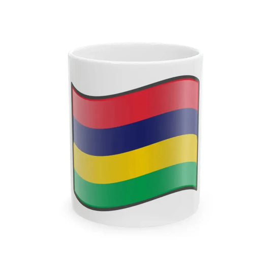 Nuvola Mauritian flag (Mauritius) White Coffee Mug 11oz - Go Mug Yourself