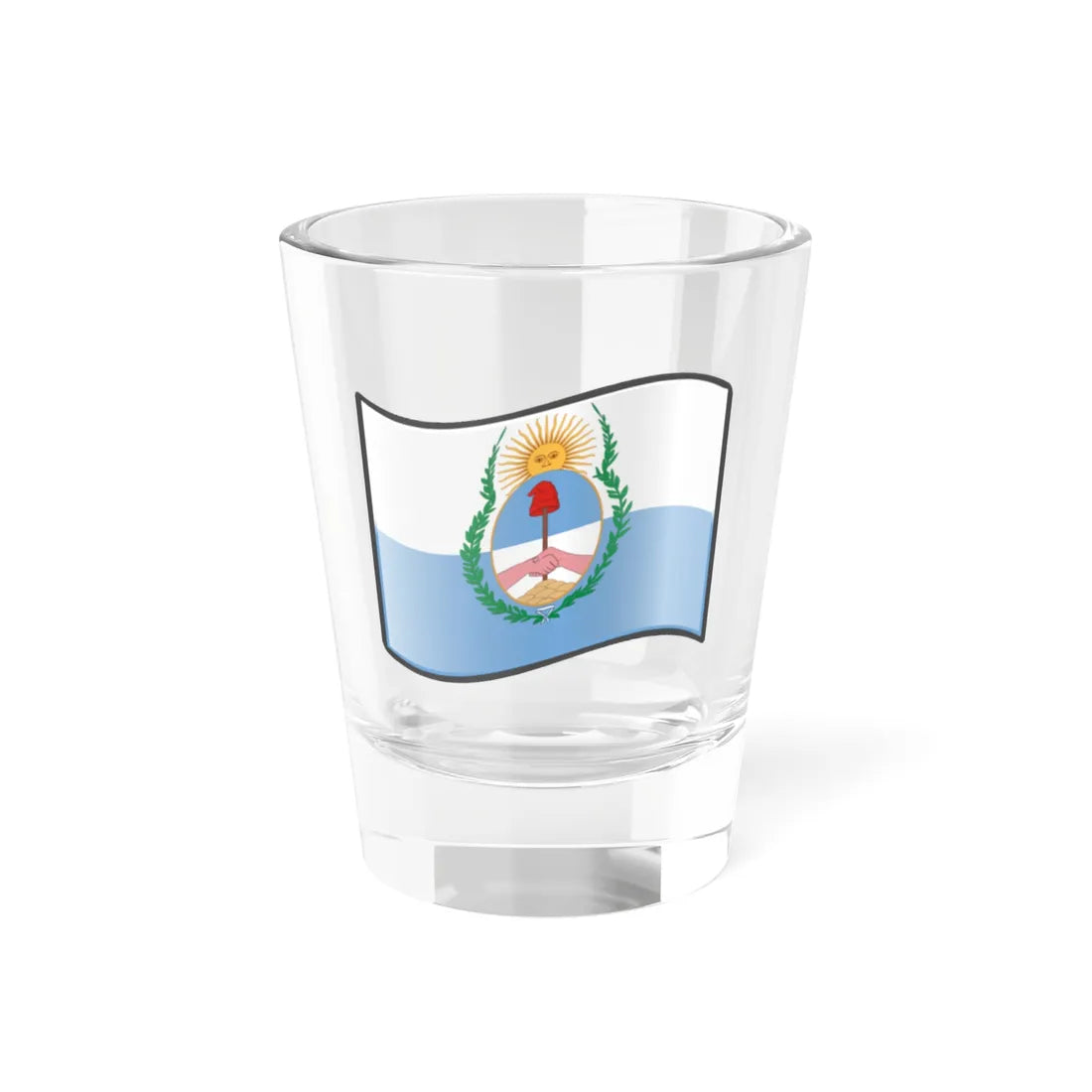 Nuvola Mendoza flag (Argentina) Shot Glass 1.5oz 1.5oz - Go Mug Yourself