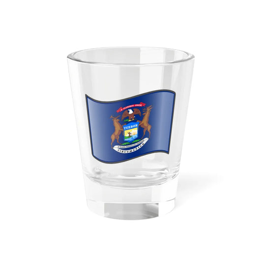 Nuvola Michigan flag (United States) Shot Glass 1.5oz 1.5oz - Go Mug Yourself