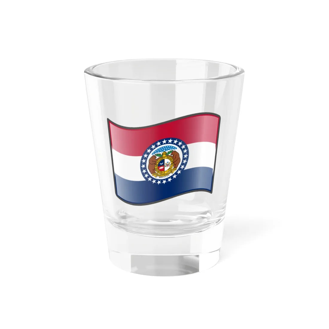 Nuvola Missouri flag (United States) Shot Glass 1.5oz 1.5oz - Go Mug Yourself