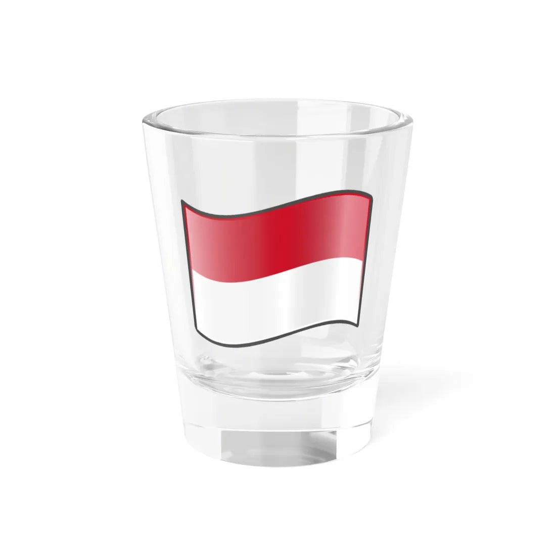 Nuvola Monegasque flag (Monaco) Shot Glass 1.5oz 1.5oz - Go Mug Yourself