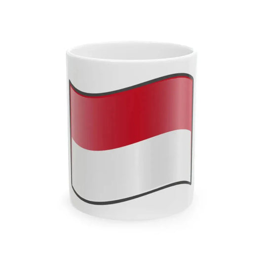 Nuvola Monegasque flag (Monaco) White Coffee Mug 11oz - Go Mug Yourself