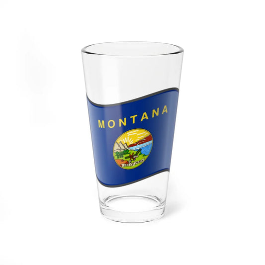 Nuvola Montana flag (United States) Pint Glass 16oz 16oz - Go Mug Yourself