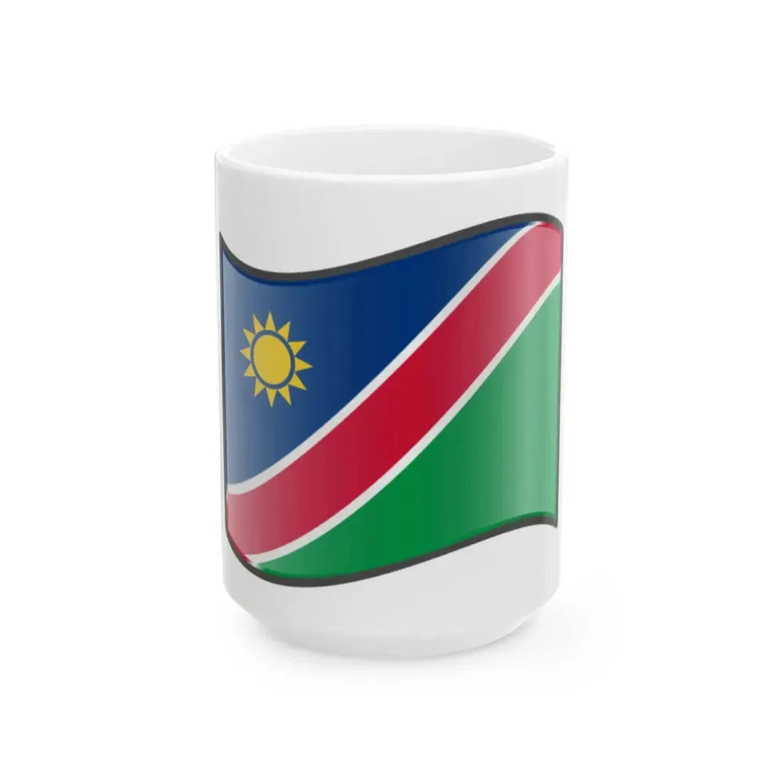 Nuvola Namibian flag (Namibia) White Coffee Mug 15oz - Go Mug Yourself
