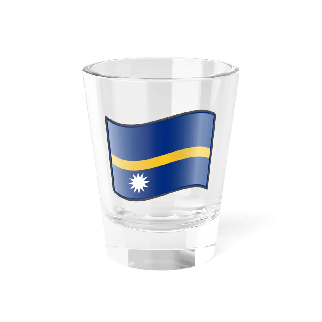Nuvola Nauru flag (Nauru) Shot Glass 1.5oz 1.5oz - Go Mug Yourself