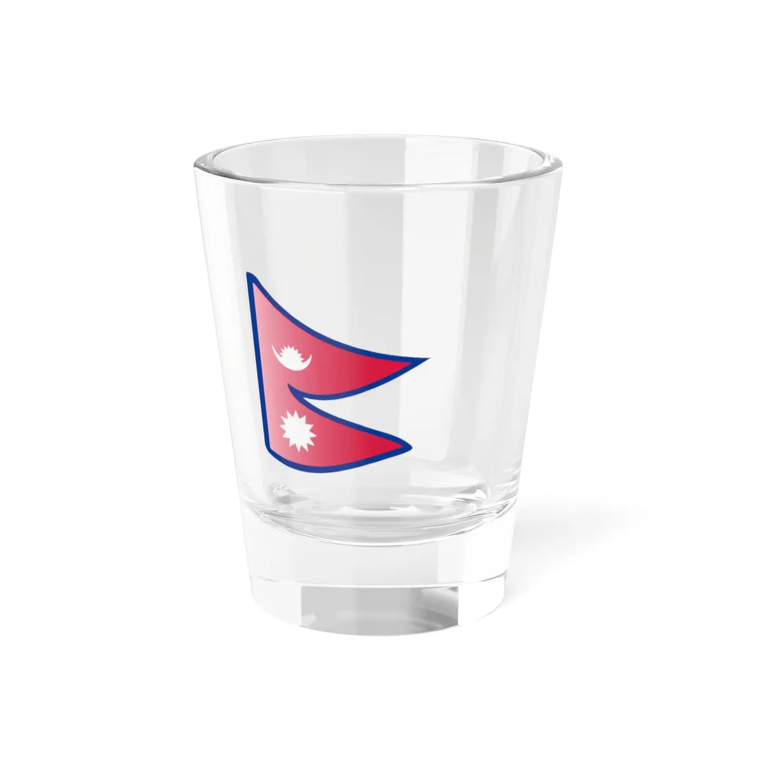 Nuvola Nepal flag (Nepal) Shot Glass 1.5oz 1.5oz - Go Mug Yourself