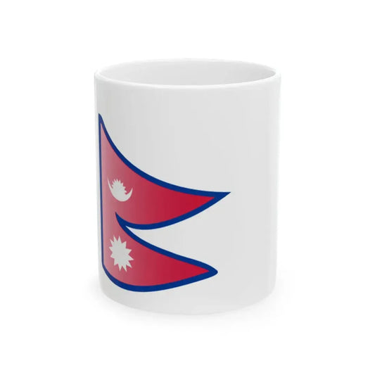 Nuvola Nepal flag (Nepal) White Coffee Mug 11oz - Go Mug Yourself