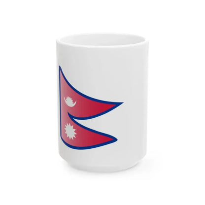 Nuvola Nepal flag (Nepal) White Coffee Mug 15oz - Go Mug Yourself
