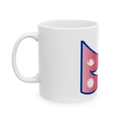Nuvola Nepal flag (Nepal) White Coffee Mug - Go Mug Yourself