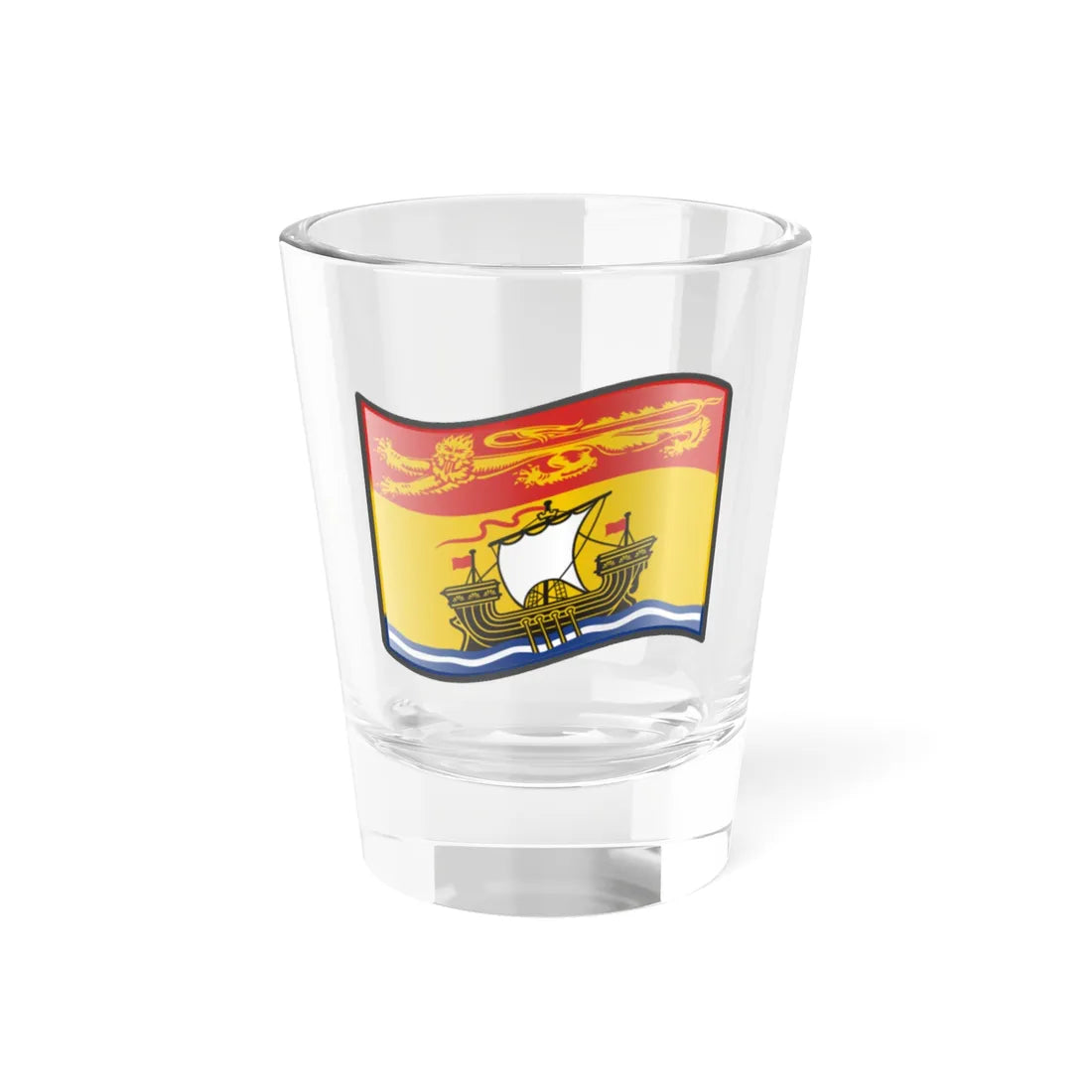 Nuvola New Brunswick flag (Canada) Shot Glass 1.5oz 1.5oz - Go Mug Yourself