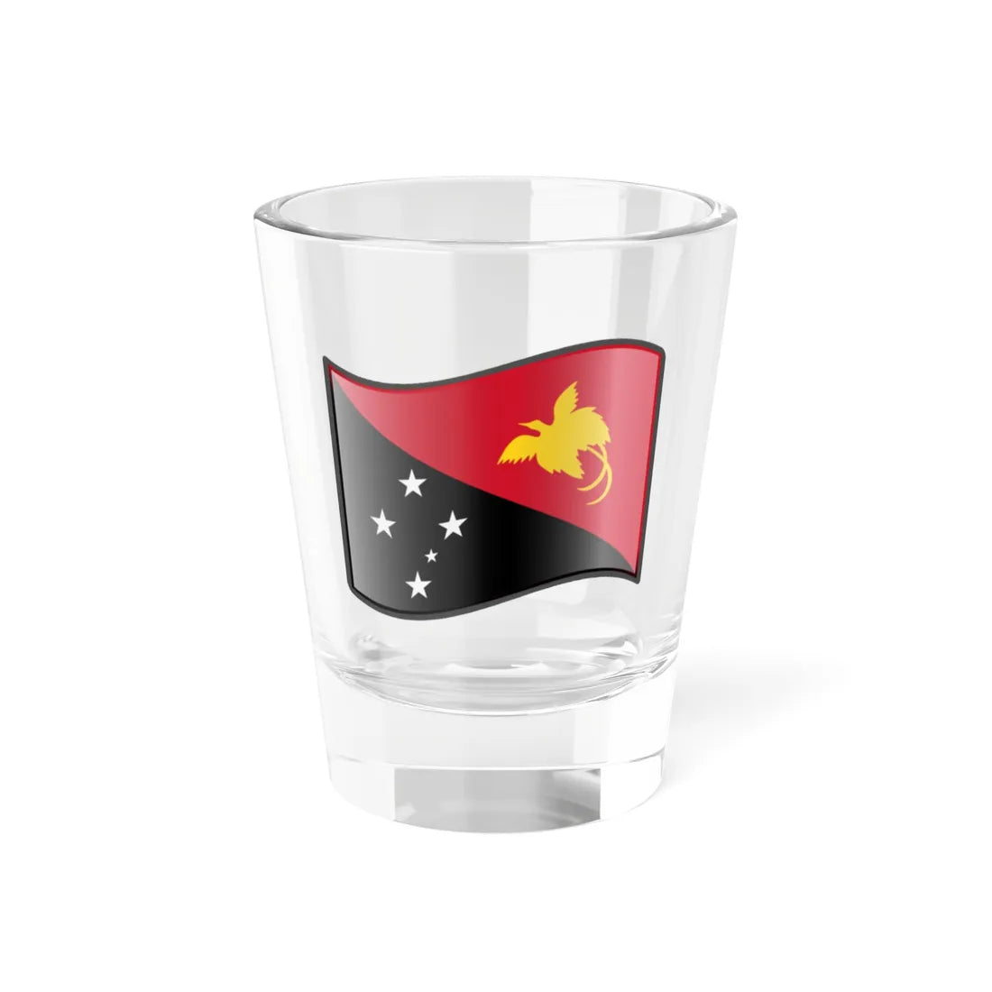 Nuvola New Guinean flag (Guinea) Shot Glass 1.5oz 1.5oz - Go Mug Yourself