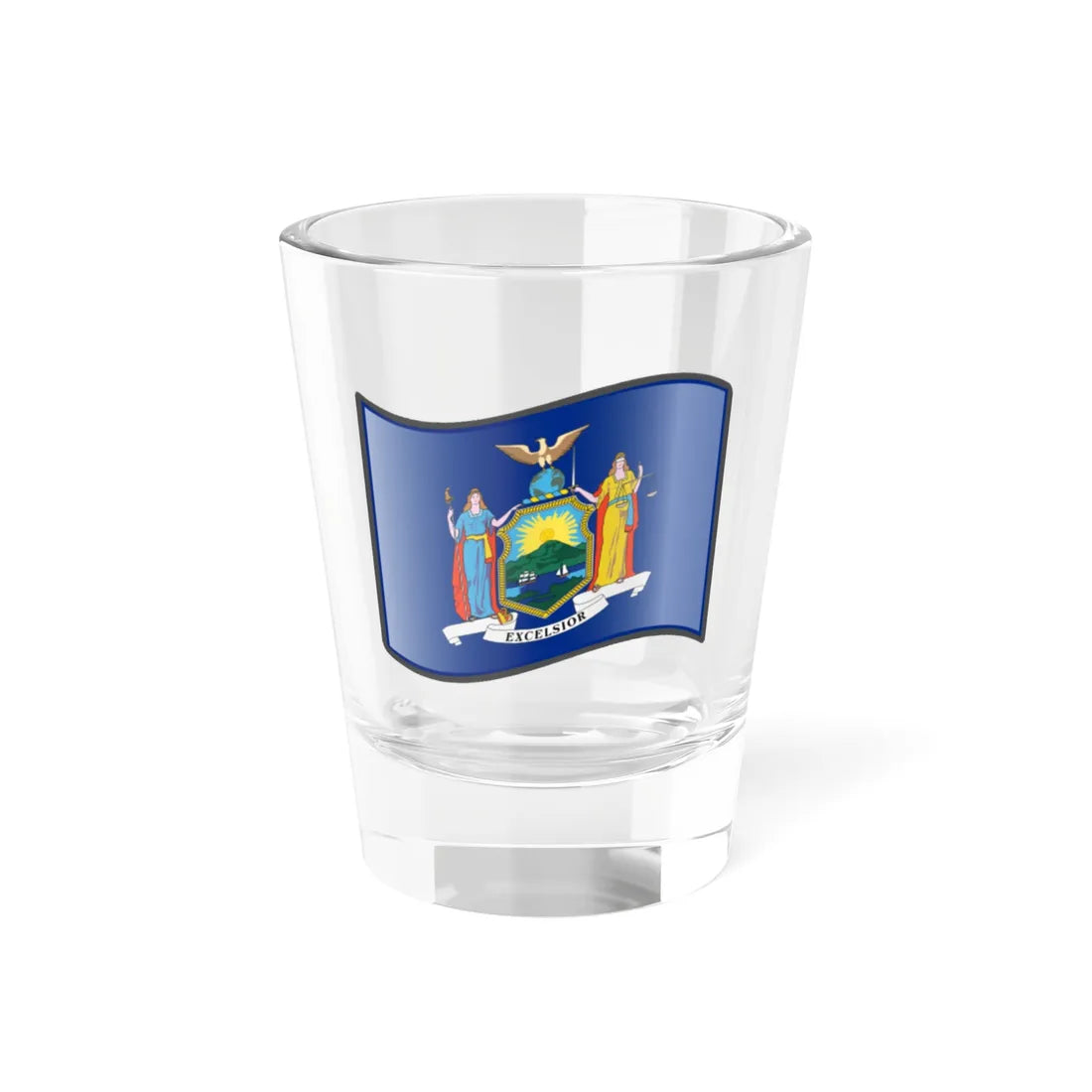 Nuvola New York flag 1909-2020 (United States) Shot Glass 1.5oz 1.5oz - Go Mug Yourself