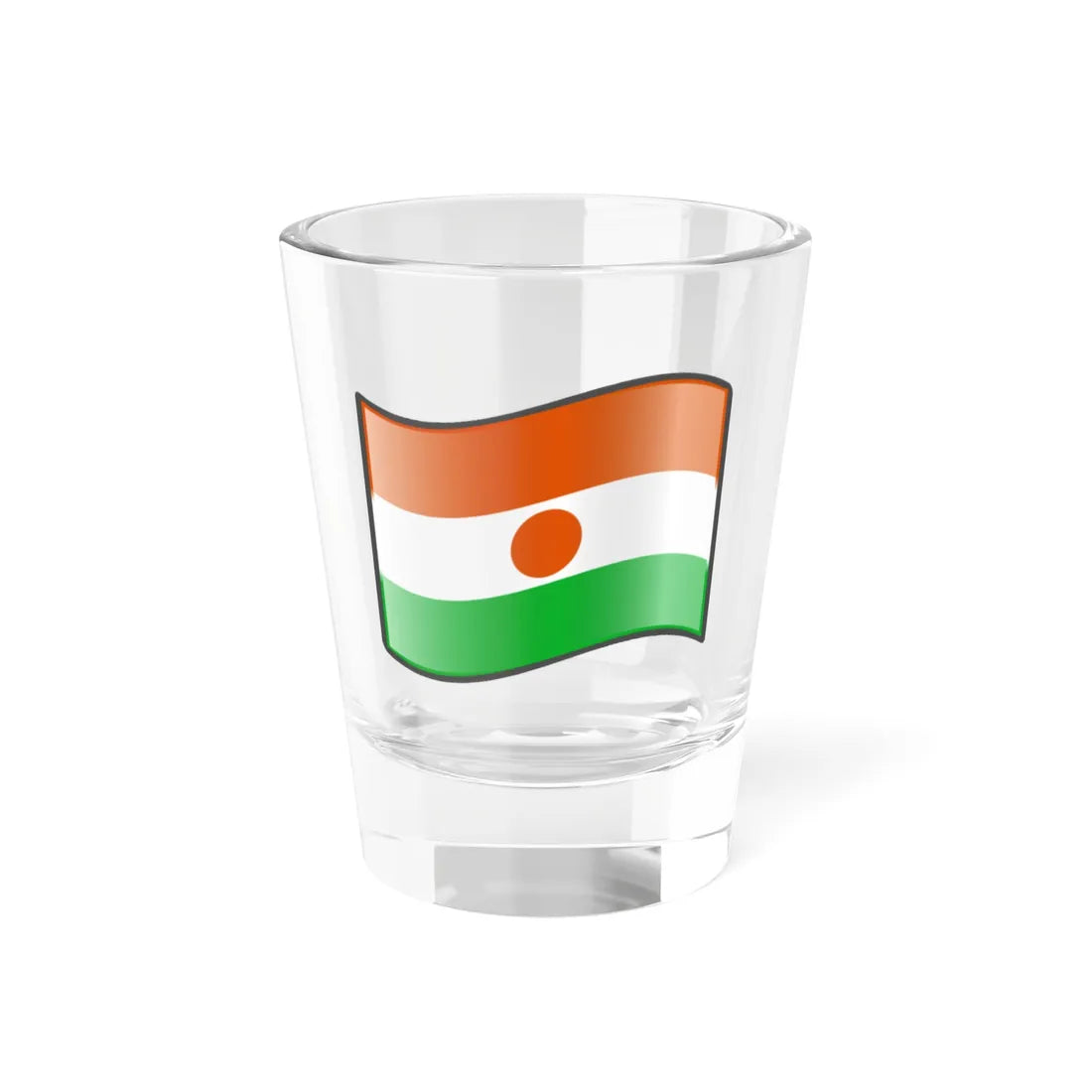 Nuvola Nigerien flag (Niger) Shot Glass 1.5oz 1.5oz - Go Mug Yourself