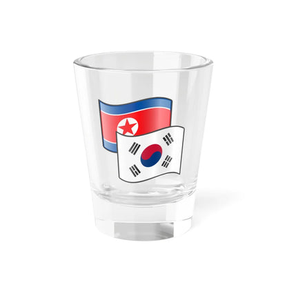 Nuvola North and South Korean flags (Korea) Shot Glass 1.5oz 1.5oz - Go Mug Yourself