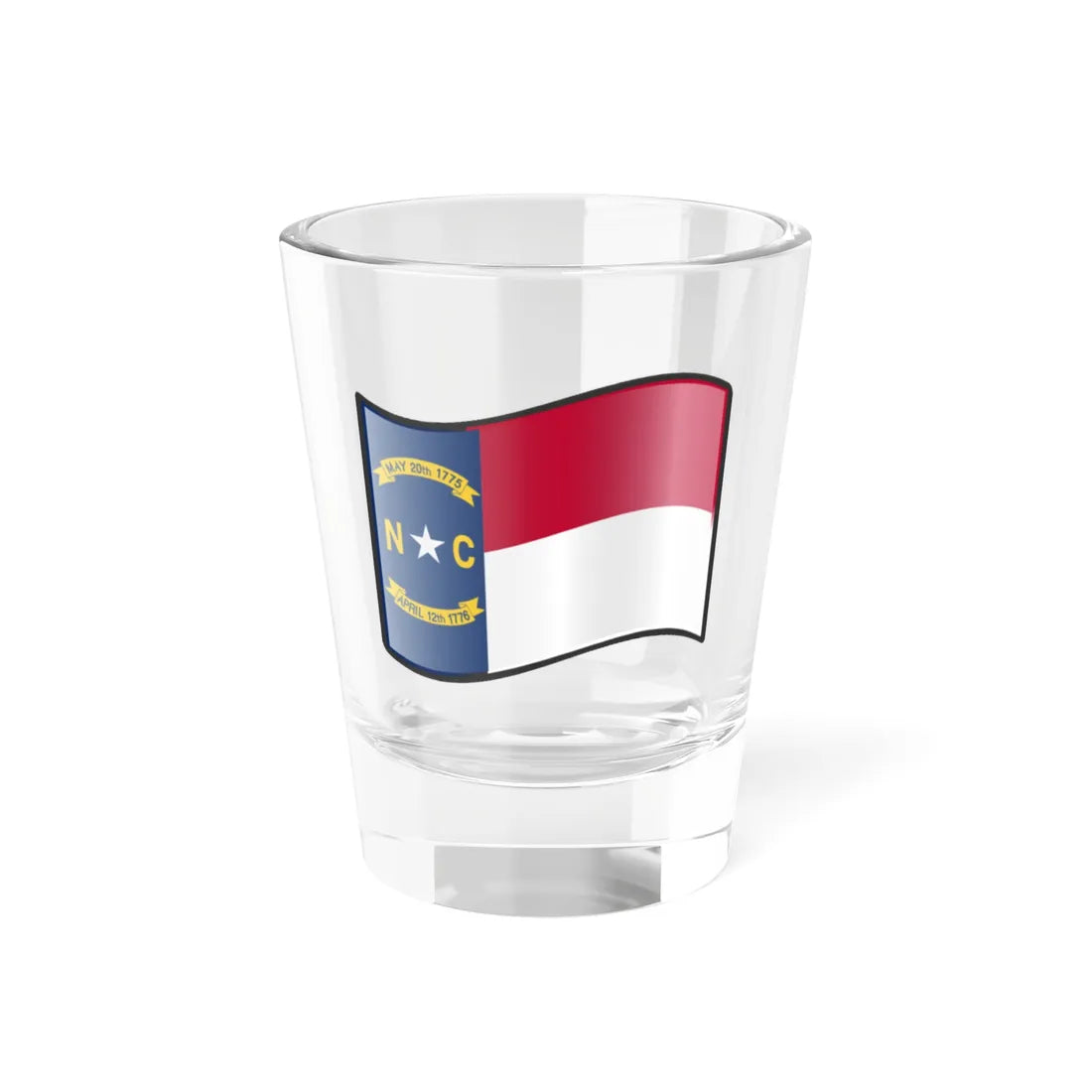 Nuvola North Carolina flag (United States) Shot Glass 1.5oz 1.5oz - Go Mug Yourself