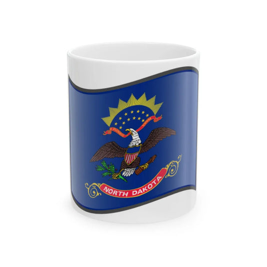 Nuvola North Dakota flag (United States) White Coffee Mug 11oz - Go Mug Yourself