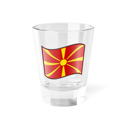 Nuvola North Macedonia flag (North Macedonia) Shot Glass 1.5oz 1.5oz - Go Mug Yourself
