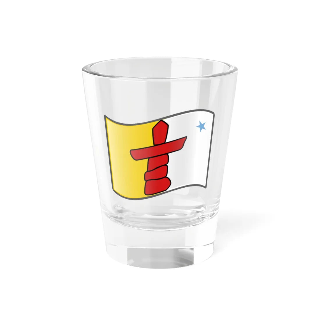 Nuvola Nunavut flag (Canada) Shot Glass 1.5oz 1.5oz - Go Mug Yourself