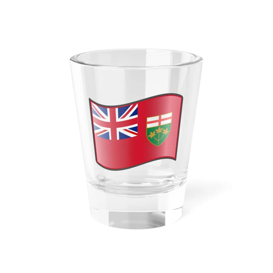 Nuvola Ontario flag (Canada) Shot Glass 1.5oz 1.5oz - Go Mug Yourself
