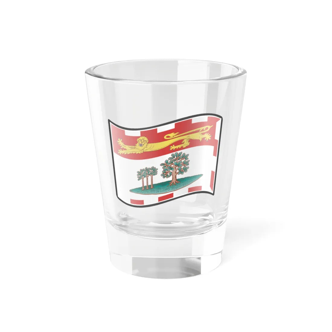 Nuvola PEI flag (Canada) Shot Glass 1.5oz 1.5oz - Go Mug Yourself