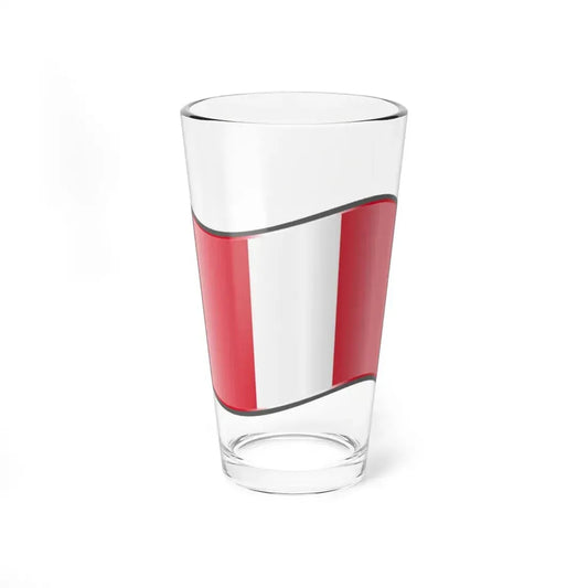 Nuvola Peru flag (Peru) Pint Glass 16oz 16oz - Go Mug Yourself