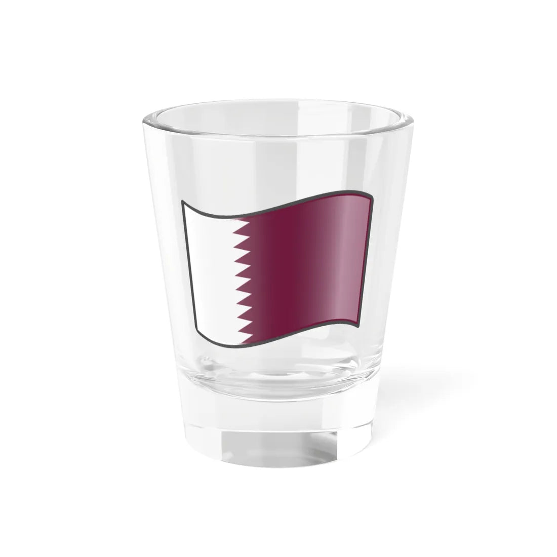 Nuvola Qatari flag (Qatar) Shot Glass 1.5oz 1.5oz - Go Mug Yourself