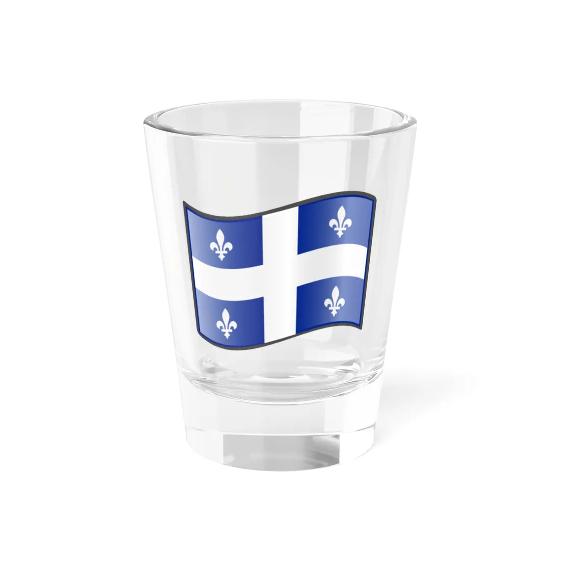 Nuvola Quebec flag (Canada) Shot Glass 1.5oz 1.5oz - Go Mug Yourself