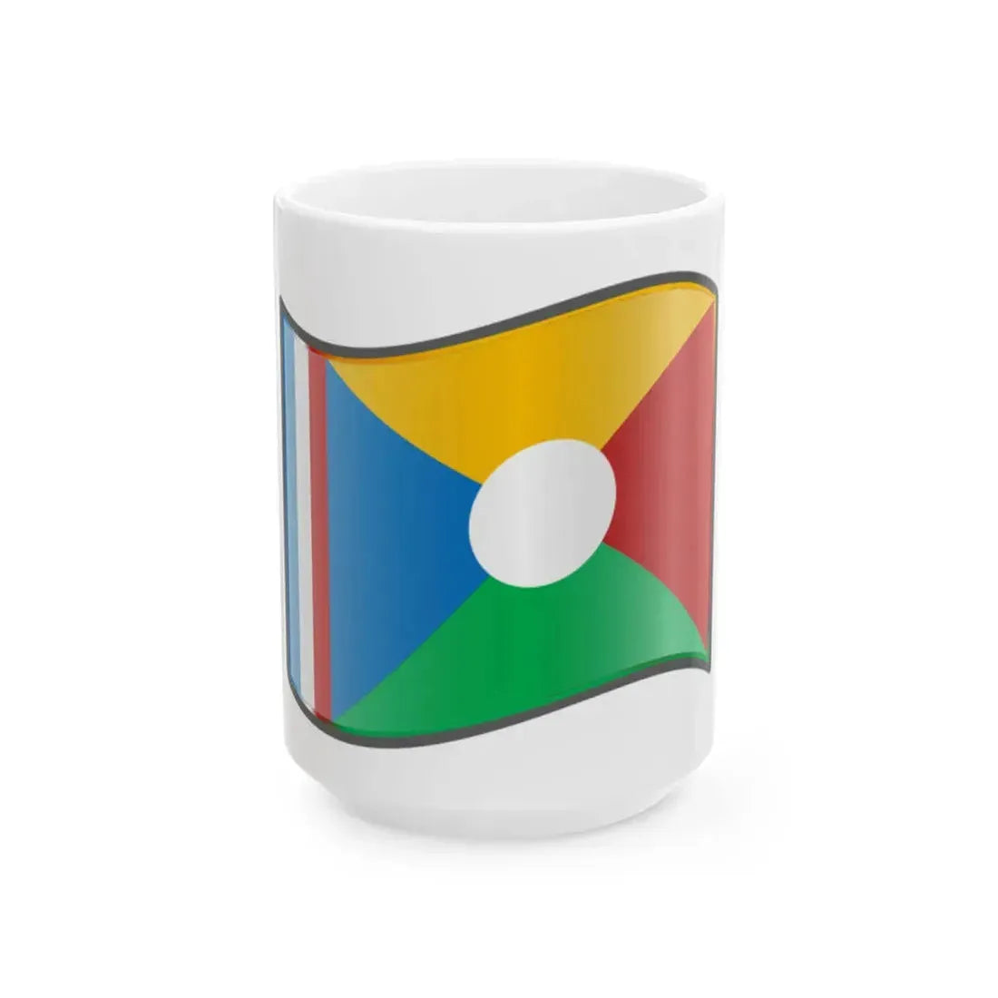 Nuvola Reunion ARF flag (France) White Coffee Mug 15oz - Go Mug Yourself