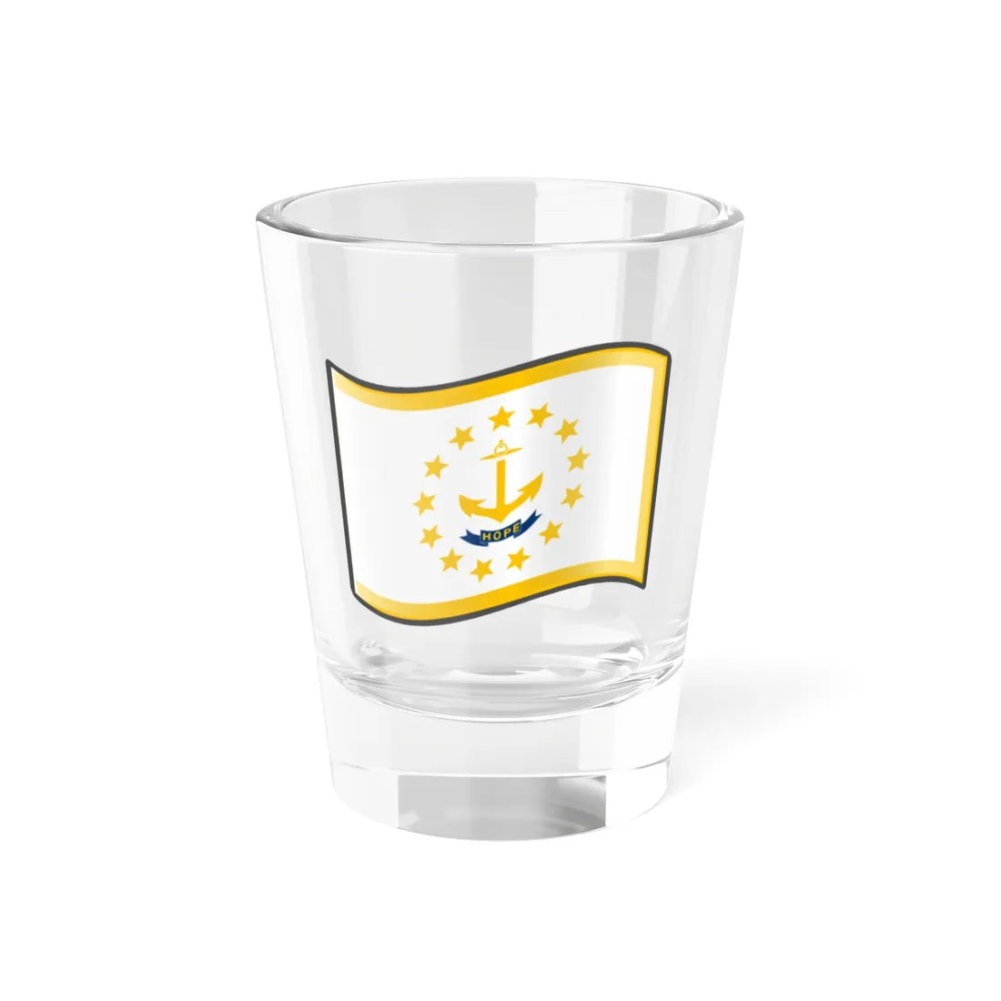 Nuvola Rhode Island flag (United States) Shot Glass 1.5oz 1.5oz - Go Mug Yourself