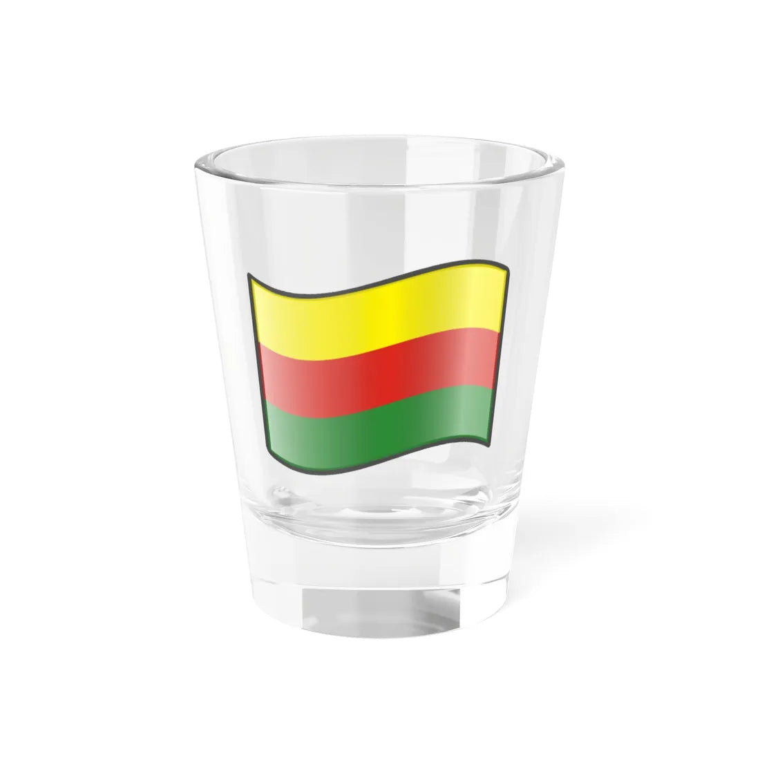 Nuvola Rojavan Flag (Syria) Shot Glass 1.5oz 1.5oz - Go Mug Yourself