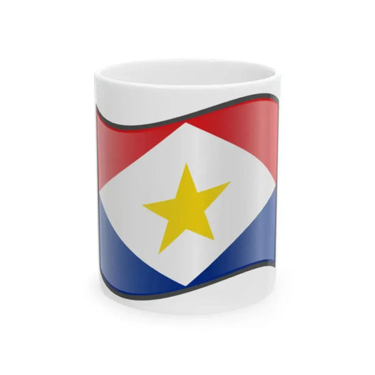 Nuvola Saba flag (Netherlands) White Coffee Mug 11oz - Go Mug Yourself