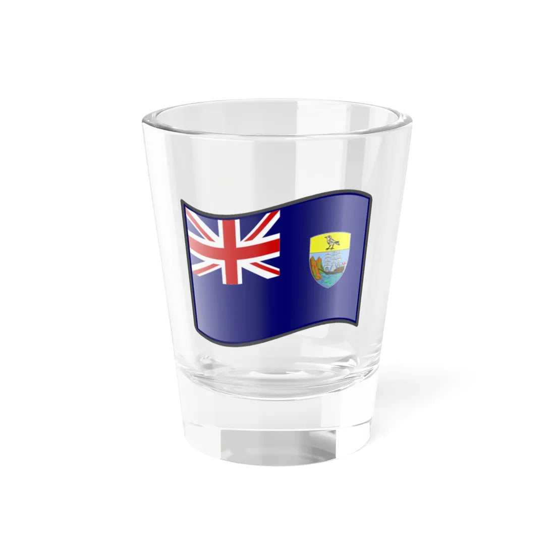 Nuvola Saint Helena flag (United Kingdom) Shot Glass 1.5oz 1.5oz - Go Mug Yourself
