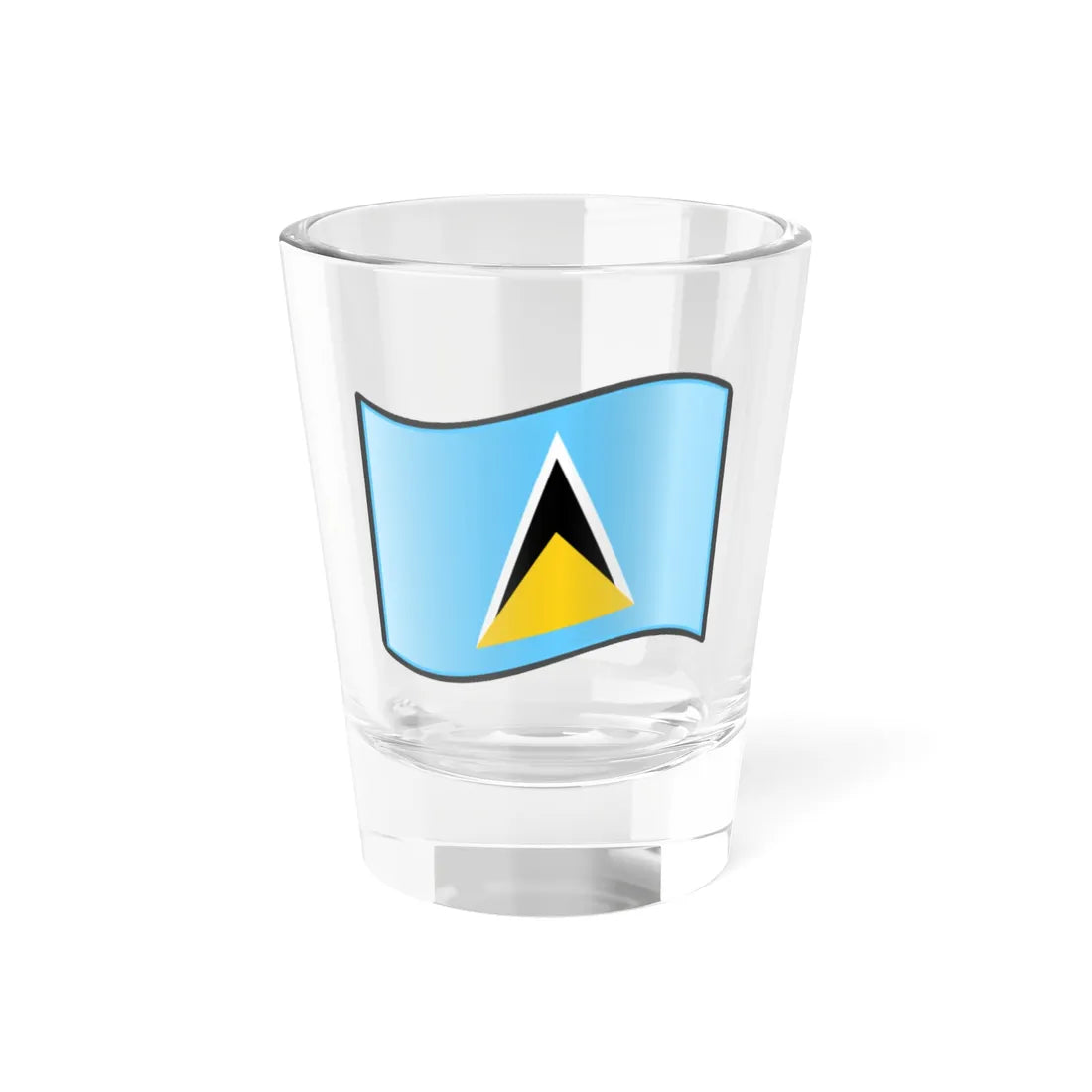 Nuvola Saint Lucian flag (Saint Lucia) Shot Glass 1.5oz 1.5oz - Go Mug Yourself