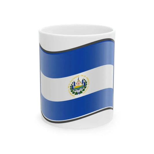 Nuvola Salvadoran flag (El Salvador) White Coffee Mug 11oz - Go Mug Yourself