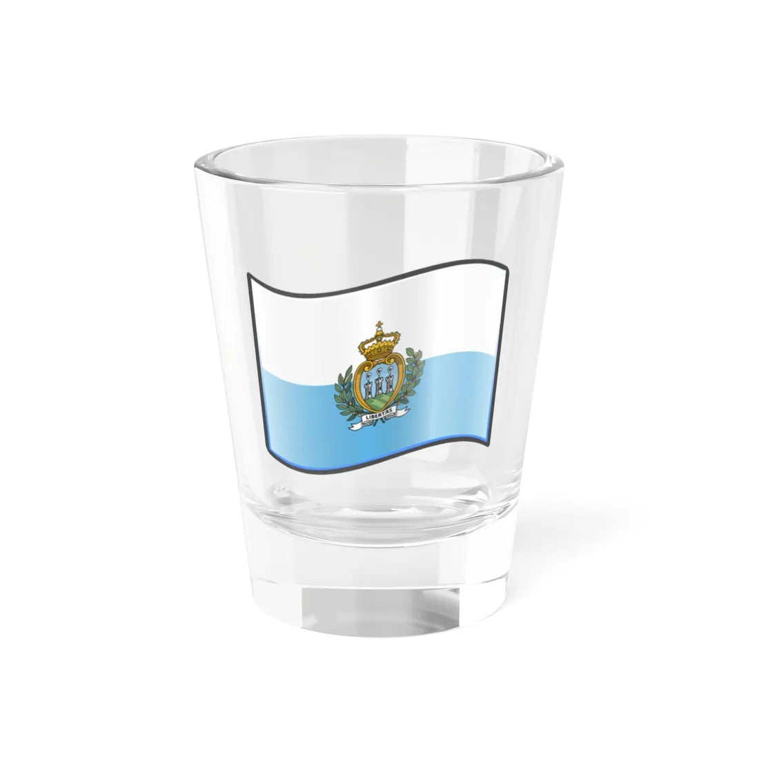 Nuvola Sammarinese flag (San Marino) Shot Glass 1.5oz 1.5oz - Go Mug Yourself