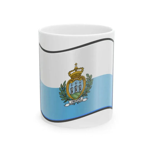 Nuvola Sammarinese flag (San Marino) White Coffee Mug 11oz - Go Mug Yourself