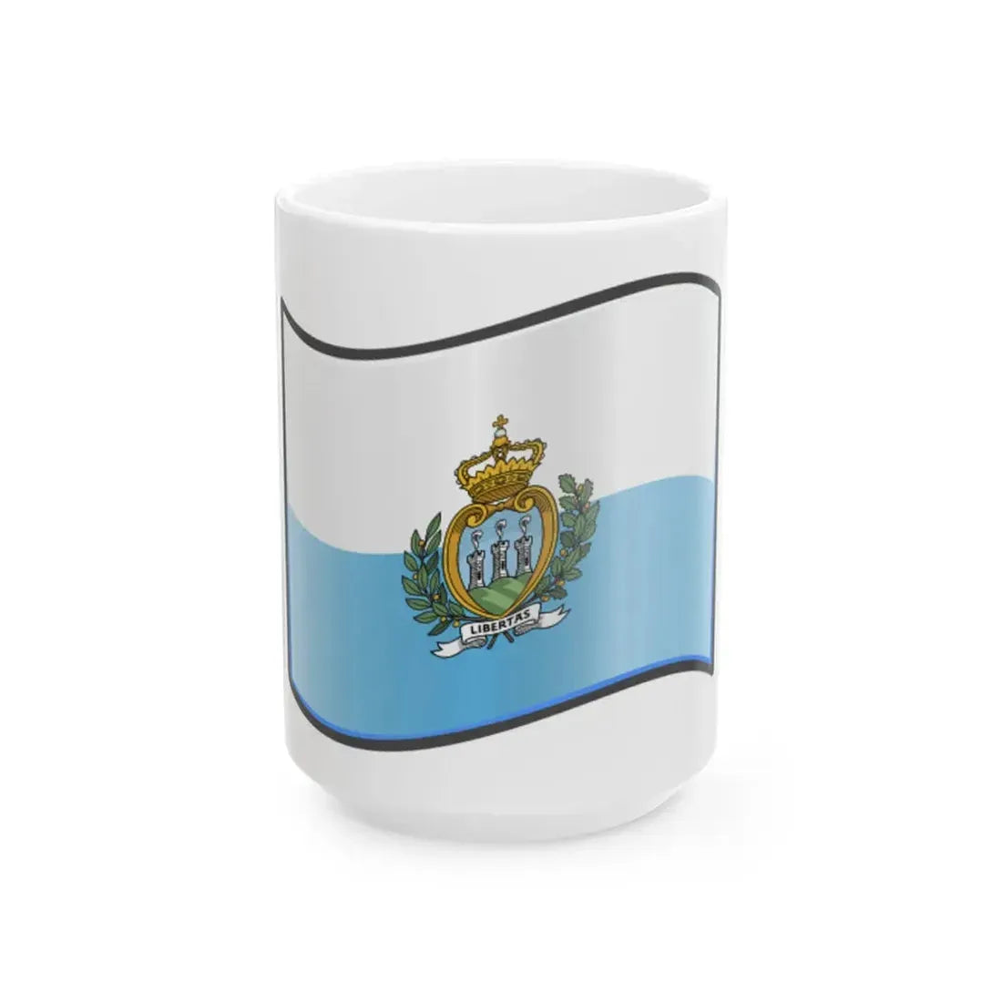 Nuvola Sammarinese flag (San Marino) White Coffee Mug 15oz - Go Mug Yourself