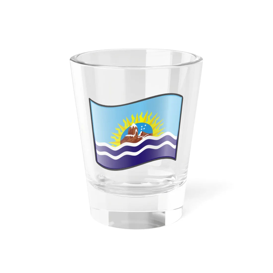 Nuvola Santa Cruz flag (Argentina) Shot Glass 1.5oz 1.5oz - Go Mug Yourself