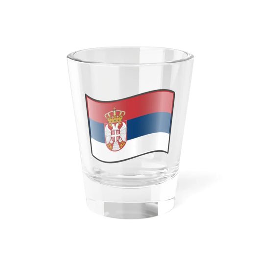 Nuvola Serbian flag (Serbia) Shot Glass 1.5oz 1.5oz - Go Mug Yourself