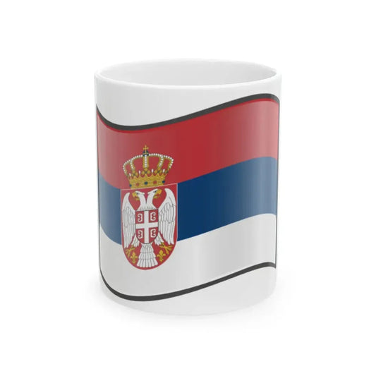 Nuvola Serbian flag (Serbia) White Coffee Mug 11oz - Go Mug Yourself