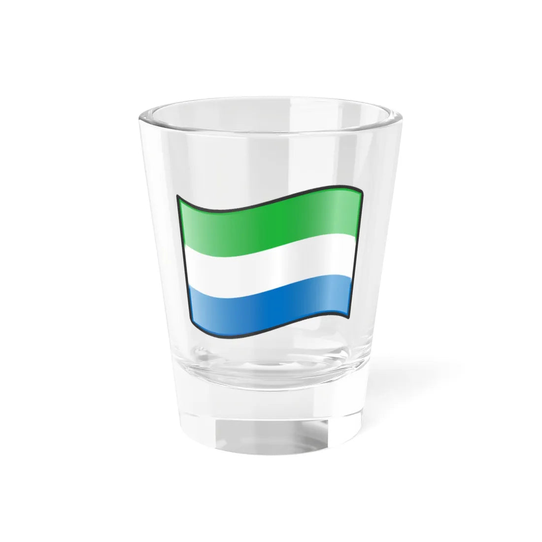 Nuvola Sierra Leonean flag (Sierra Leone) Shot Glass 1.5oz 1.5oz - Go Mug Yourself