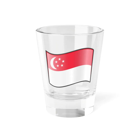 Nuvola Singaporean flag (Singapore) Shot Glass 1.5oz 1.5oz - Go Mug Yourself