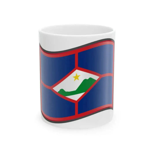 Nuvola Sint Eustatius flag (Netherlands) White Coffee Mug 11oz - Go Mug Yourself