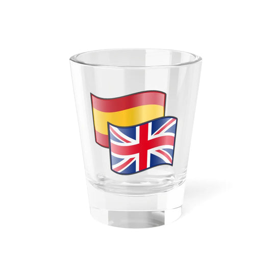 Nuvola Spanish - English Bilingual Flag (Spain) Shot Glass 1.5oz 1.5oz - Go Mug Yourself