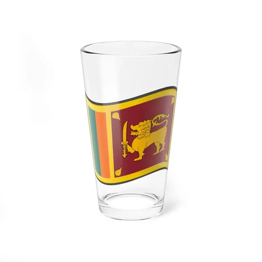 Nuvola Sri Lankan flag (Sri Lanka) Pint Glass 16oz 16oz - Go Mug Yourself