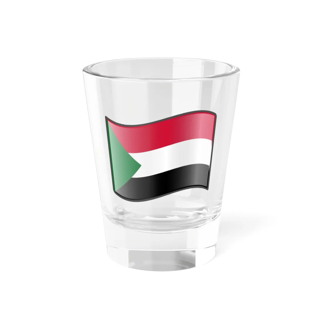 Nuvola Sudanese flag (Sudan) Shot Glass 1.5oz 1.5oz - Go Mug Yourself