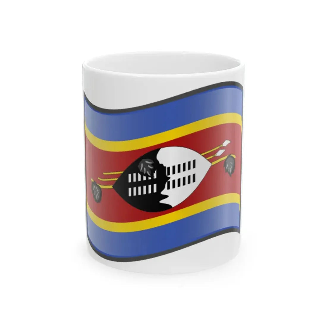 Nuvola Swazi flag (Eswatini) White Coffee Mug 11oz - Go Mug Yourself