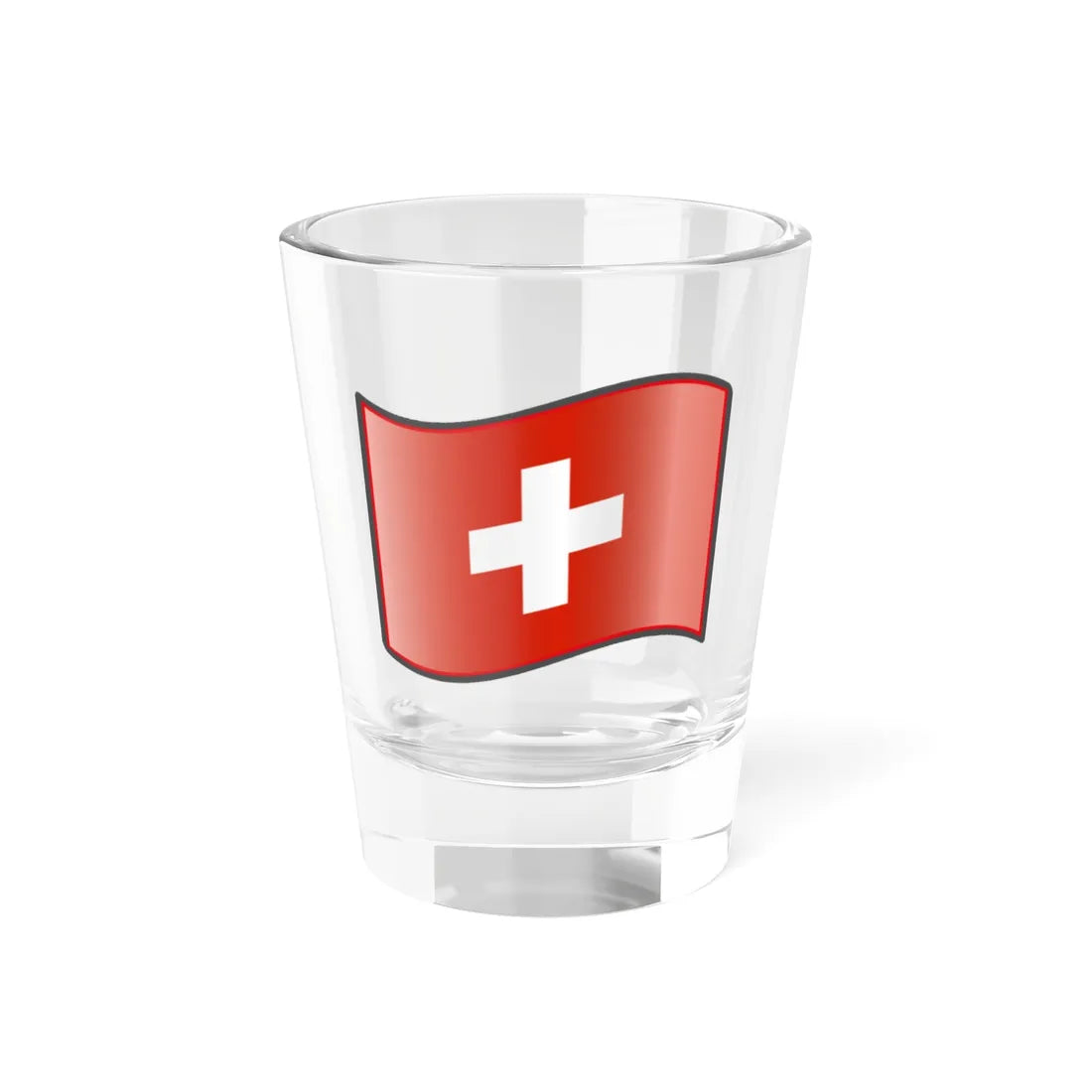 Nuvola Swiss flag (Switzerland) Shot Glass 1.5oz 1.5oz - Go Mug Yourself
